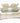 Set of 3 white porcelain flatware holders, 2-3" h, 10" w, 2.25" d