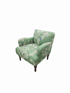 Accent Chair, Jade Cherry Blossom / Espresso