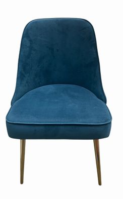 Set of 4 blue West Elm dining chairs, 32.5H. 21W. 23D