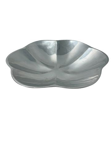 Nambe flower-shaped bowl, #608, 16"D