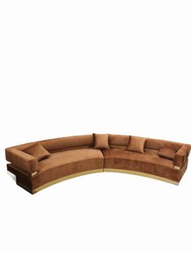 Belsa Velvet Upholstered 2pc Sectional *AS IS*