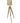 Tripod standing lamp w/ burlap shade (10.25" diam.), 57.75" h