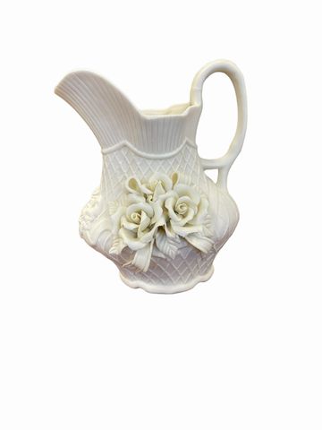 Jade Porcelain Pitcher 7.5"Hx6.5"D