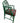 Pair Painted Bamboo Style Armchairs, H. 37 in. x W. 24 in. x D. 20.5 in.