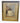 Print in ornate gold frame of young girl with flowers, 25" x 20.5"