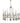 MCM Gaetano Sciolari nickel "Ovali" 6-light chandelier,19d