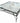 Square beveled glass-top coffee table on patinated bronze base w/ knot details,
