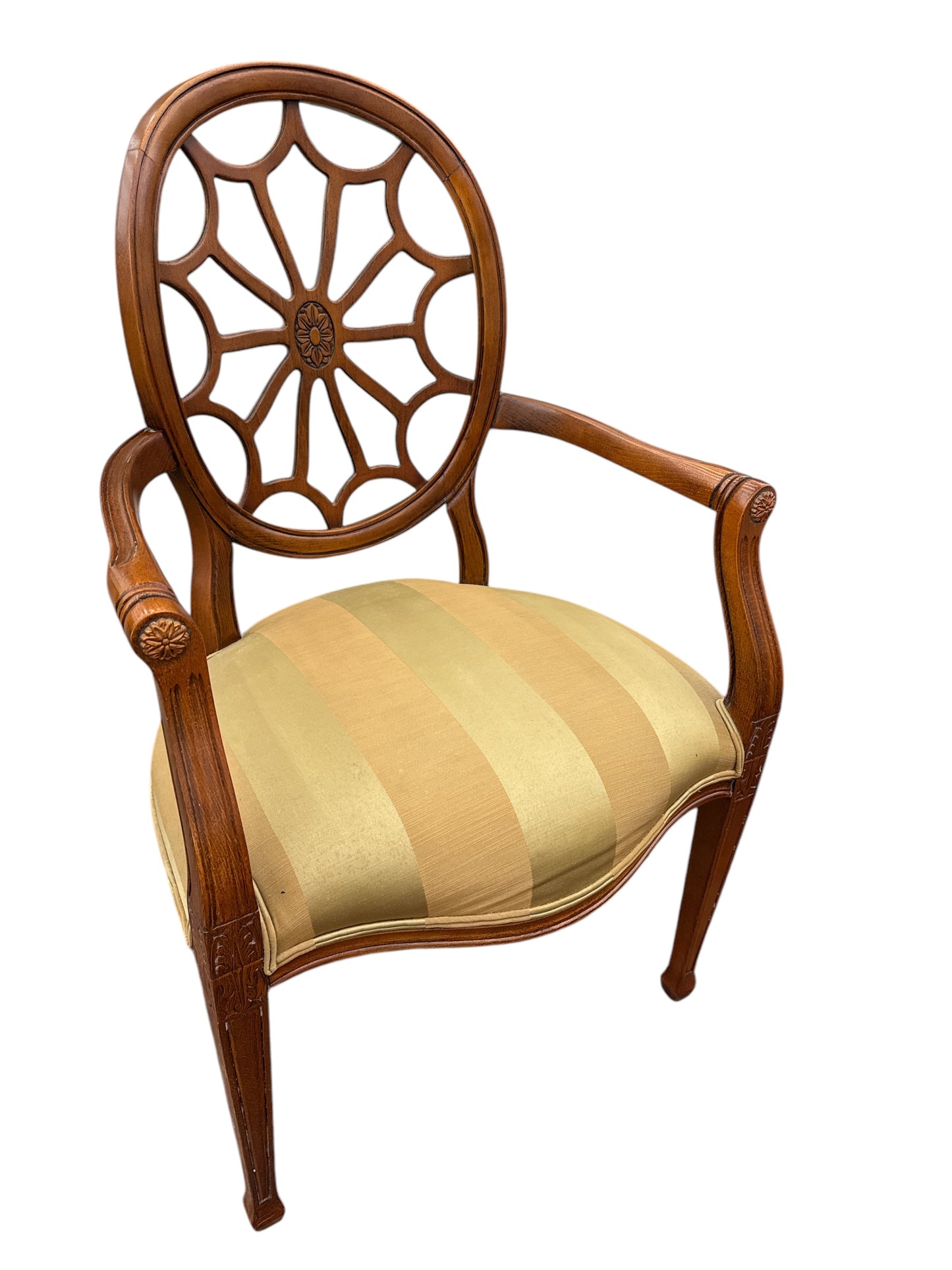 Ethan Allen Upholstered Spider Chair, 39.8x25x23"