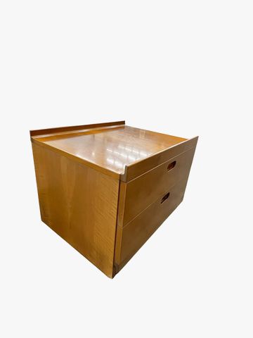 Pair of MCM "Fiorenza" nightstands, T. Agnoli for Molten, 18.5H. 25.75W. 20.25D.