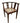 Edwardian Corner Chair w/Cane Seat, H. 29.5 in. x W. 28 in. x D. 23 in.