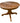 Round dark pine pedestal dining table w/ Empire-style legs, 30.25" h, 40" diam.