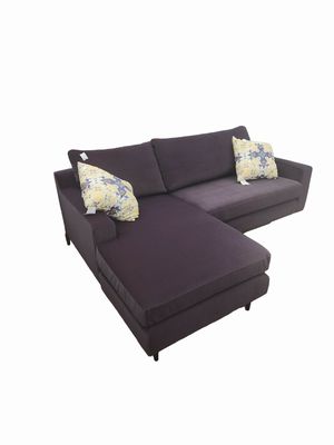 Sloan Chaise Sectional, Purple, 92"W x 63"D x 35"H