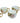 Set of 6 vintage Epiag Czechoslovakia handpainted floral porcelaincups, 2.25" h