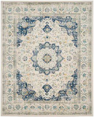 Arlo Home Area Rug 9' x 12' Ivory/Blue