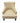 Tufted tan weave upholstered chair, 35" h, 33" w, 33" d