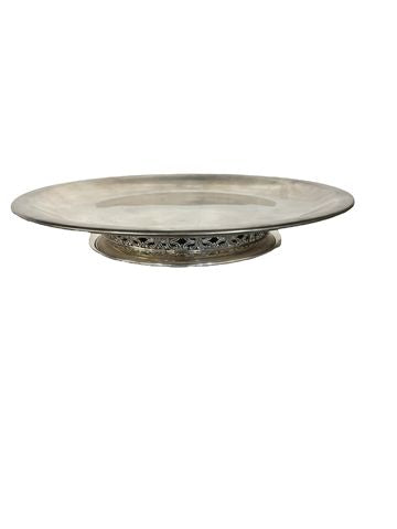 Silverplated  footed platter, 13.5Dx2"H