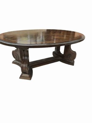 Lg Oval Wood Coffee Table (Espresso, 53x20x37")