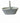 Italian white ceramic rectangular basket w/ handle, 13.5x9x10H