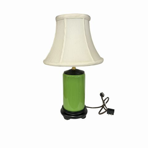 Green Ceramic Table Lamp 15.5H