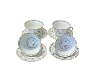 Set Of 4 Bernardaud Limoges Cup & Saucer 6"x3"