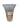 Tall fluted crystal vase, 12" h