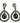 Pair Swarovski Mila Provence Purple Crystal Dangle Earrings