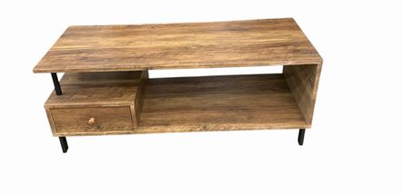 Modern coffee table w/ single drawer, 39.25x15/75x15/75"