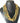 14k Yellow Gold Clasp Italian Citrine & Glass Beeded Necklace, L. 17.5 in.