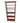 4-shelf wood bookcase w/ X side supports, 63" h, 27" w, 11" d