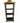 Pagoda chinoiserie small standing shelves, black/gold, 12.75x7.25x30H