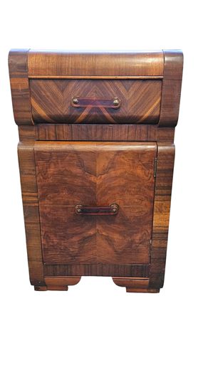 Vintage Art Deco Tri-Bond Waterfall  Night stand 28H, 18W, 14D”