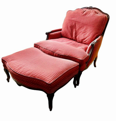 Norwalk Furniture Louis XV Style Arm Chair w/Ottoman