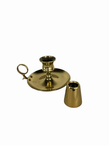 Baldwin Brass Candlestick w/Candle Topper 3x4"