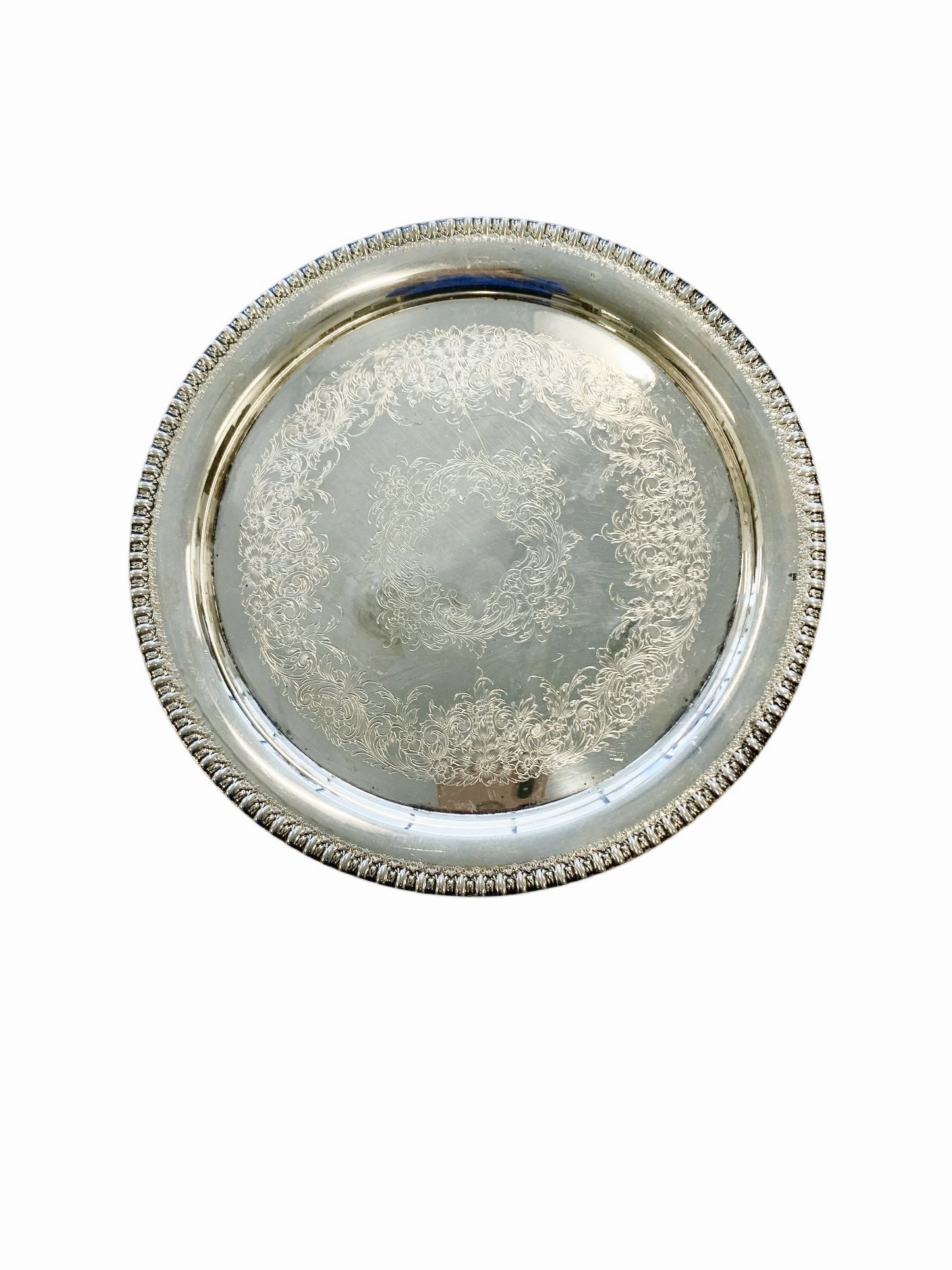 Webster Wilcox Round Silverplate 10"Dia Tray