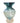 Tarnoweic of Poland Aqua Blue with Clear Foot Vase 10.5"h x 6" w