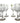 Set of 6 Cristal d'arques wine glasses, 6.5" h