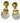 Pair Of Leslie Block Gold Tone Dangling Earrings