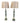 PAIR of vintage green marble lamps w/ gold shades, 35" h