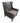 Gray tweed contemporary wingback w/ nailhead trim, 40.5" x 29.5" x 21"
