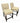 Pair Ethan Allen Upholstered Bar Stools