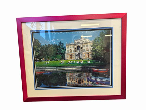 Yamagata Print in Pink Frame, 24.5x31"