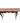 Queen Anne-style mahogany sofa table, 27" h x 54" w x 15" d