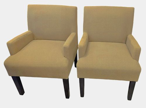 Pair Occasional Chairs Taupe 24x29x33H