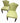 Pair of lt. green upholstered dining chairs w/nailheads, 22x23x37H