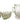Set of 3 vintage glass flatware holders, 2-5.25" h