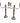 Pair of English Silver Plated Three Light Convertible Candelabra, H. 21.5 in.