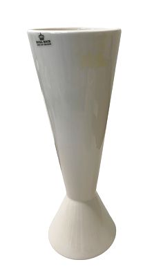 Royal Boch ivory ceramic vase, 12.75"