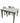 Transitional Style Gray Painted Square Top Bistro Table w/6 Chairs