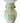 Chinese Green & White Double Happiness Lug Vase, H. 14 in. x 8.5 in. Diam.