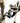 Pair Napoleon III Dore Bronze & Marble Candelabra, H. 29.5 in. x 11 in x 11 in